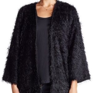 FREE PRESS Nordstrom Black Eyelash Sweater/Coat XL